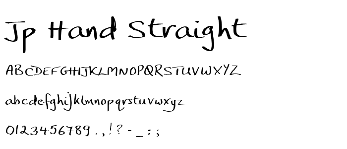 JP Hand Straight font
